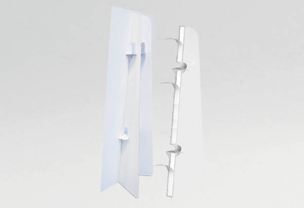 Chevalet carton 2 pieds avec adhésif permanent - 186 x 85 mm