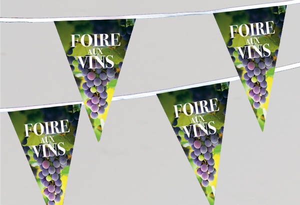 Guirlande fanions "Raisins foire aux vins"