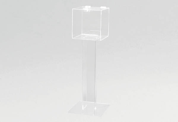 Urne avec serrure sur pied en acrylique - 250 x 250 x 250 mm