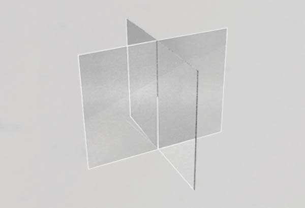 Séparateurs de bac en 4 compartiments - 300 x 290 x 290 mm