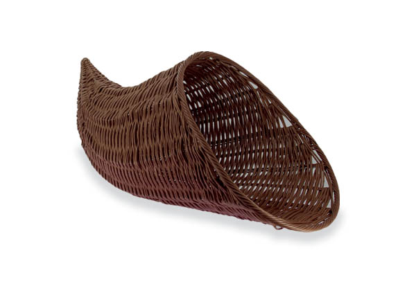 Panier licorne fil polypropylène marron sur structure inox - 650 x 350 x 360 mm