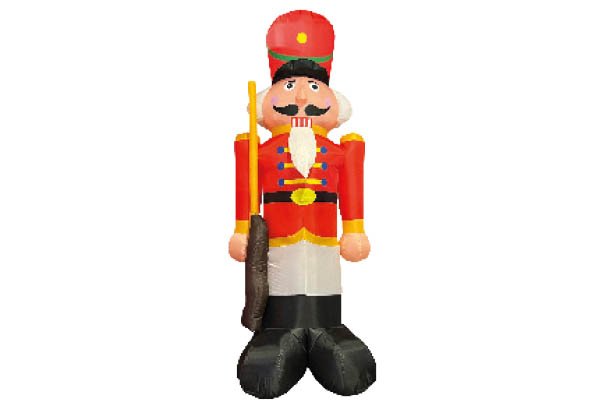 Casse-noisette gonflable multicolore et lumineux - Hauteur 180 cm - 65 x 50 cm