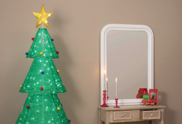 Sapin lumineux vert - Hauteur 190 cm - Diamètre 78 cm
