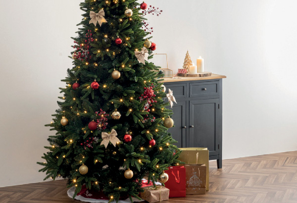 Sapin artificiel lumineux - Hauteur 210 cm - Diamètre 121 cm