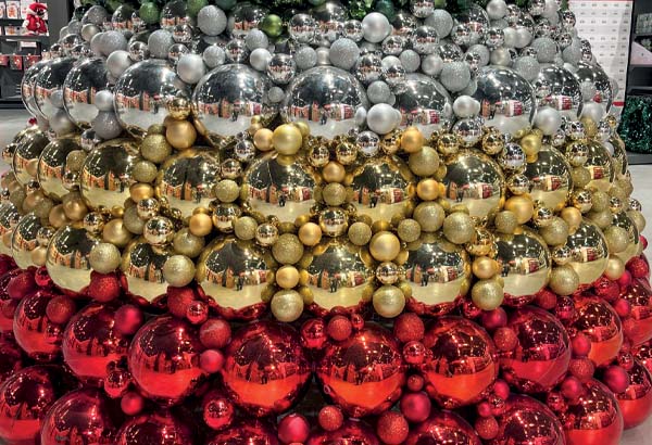 Boule de Noël rouge - Diamètre 15 cm