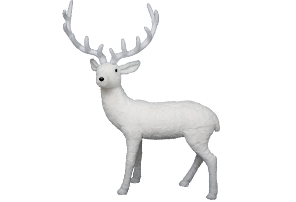 Renne géant blanc - Hauteur 108 cm - 74 x 22 cm