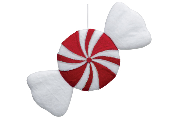 Bonbon rond de Noël - Hauteur 60 cm - 17.5 x 4 cm