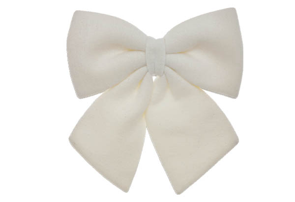 Noeud en laine blanche - Hauteur 43 cm - 40 x 5,5 cm