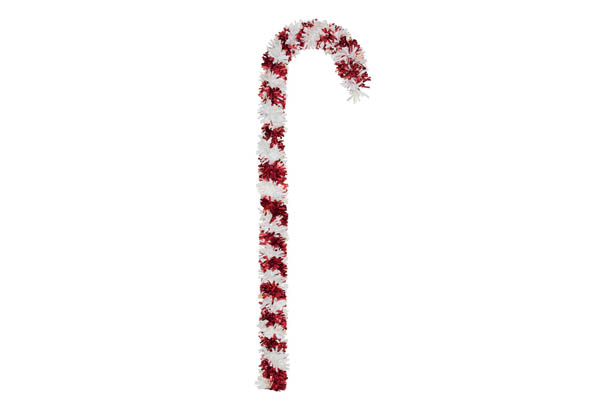 Sucre d'orge rouge et blanc - Hauteur 120 cm - 30 x 8 cm