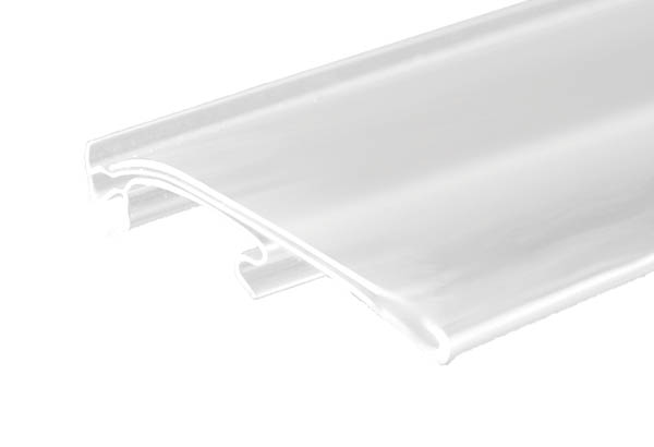 PE extrudé transparent pour tablette gorge en C - 46 x 1240 mm