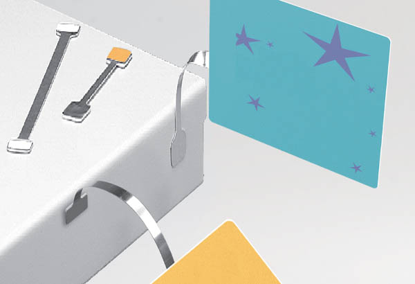 Twister adhésif 75 mm en vrac - 2 adhésifs permanents