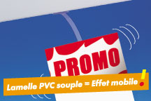 Twister en PVC transparent avec adhésif permanent - Longueur 75 mm