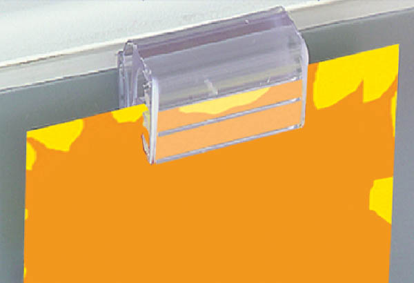 Accroche double grip U facing articulée polyvalent - Rail électro ou porte étiquettes