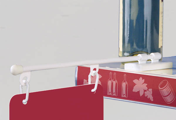 Mini potence en PVC de 220 mm avec base magnétique - 2 anneaux fermés