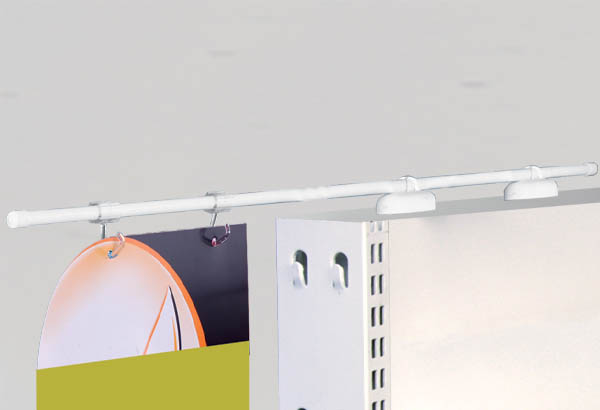 Potence en métal de 650 mm avec base magnétique - 2 crochets ouverts