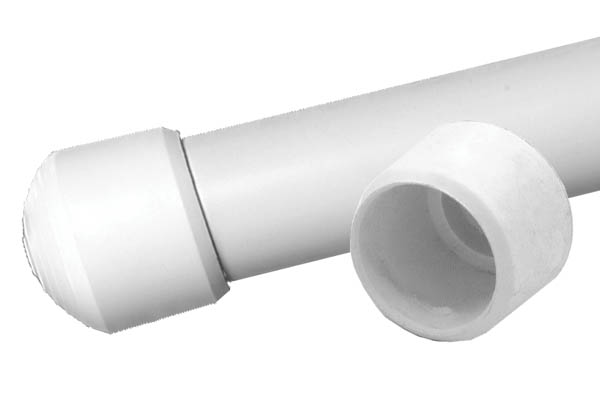 Bouchon pour porte-drapeau avec tube fendu de Ø 17 - 19 mm - 24 x 24 mm