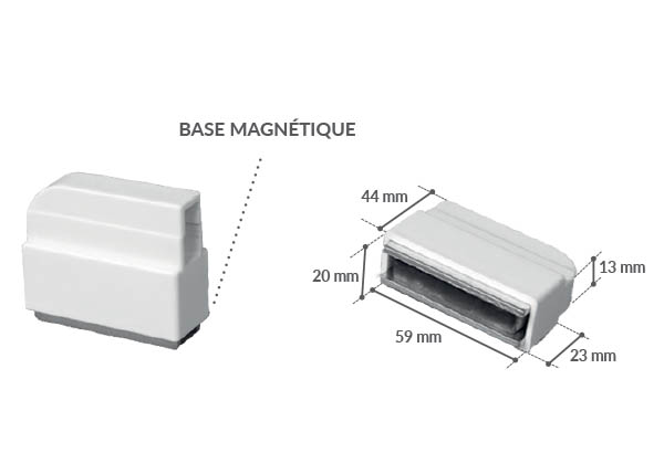 Base magnétique à poser blanche pour potence