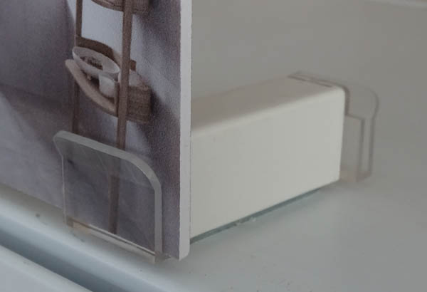 Bloc porte-fronton magnétique Promobase® + clips droits à poser - 2 panneaux de 3 mm