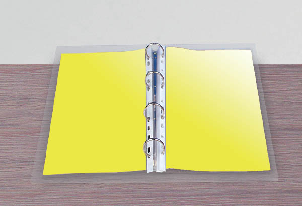 Pupitre de comptoir en acrylique avec anneaux - 2 format A4 verticaux