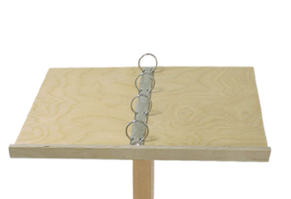 Pupitre sur pied en hêtre masif avec anneaux - 2 formats A4 verticaux