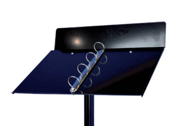 Retour arrière noir pour pupitre sur pied - Avec vis et clé Allen