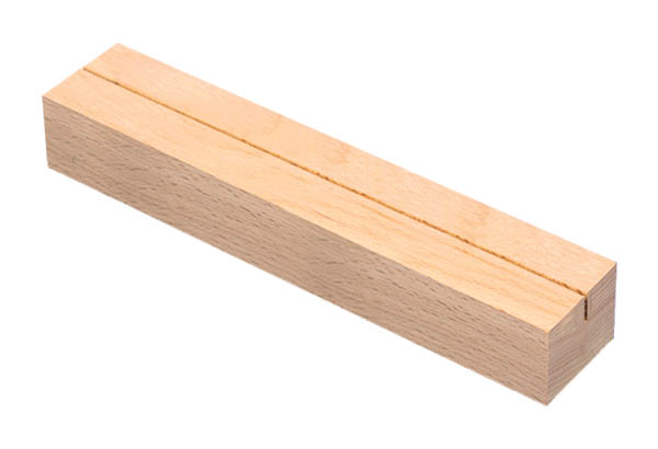 Socle rectangulaire de 210 x 50 x 28 mm en bois de hêtre - Format A4