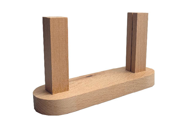 Chevalet de table 2 faces en bois de hêtre et ardoisine - Format A6 - Vertical