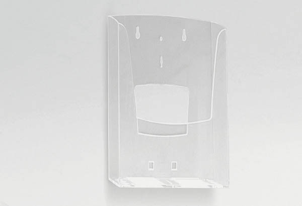 Porte-brochures 1 bac mural en polystyrène - Format A4