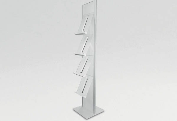 Totem 2 faces pour porte-brochures - 1665 x 370 x 417 mm