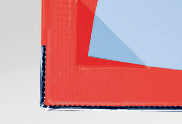 Pochette triangle adhésif permanent PVC soudée 2 côtés - 30 x 30 mm
