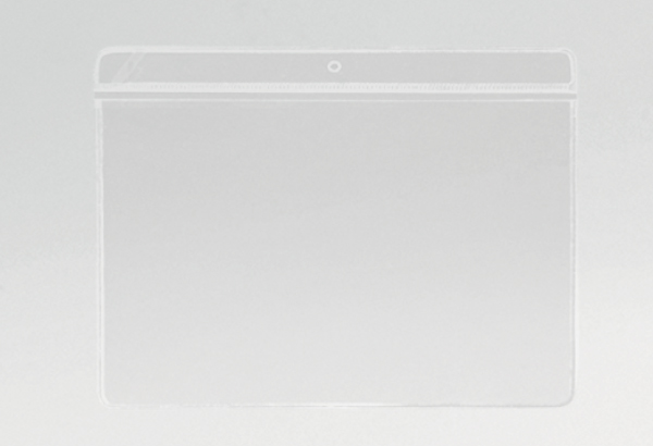 Pochette à suspendre 1 perforation PVC transparente - Format A6 - Horizontal