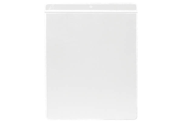 Pochette à suspendre 1 perforation PVC transparente - Format A6 - Horizontal