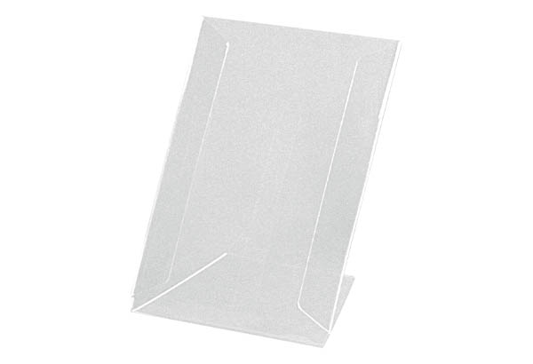 Porte-visuel ECO incliné en PET transparent - Format A6 - Vertical ou Horizontal