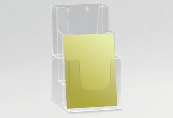 Porte-brochures 3 bacs à poser en polystyrène - Format A4