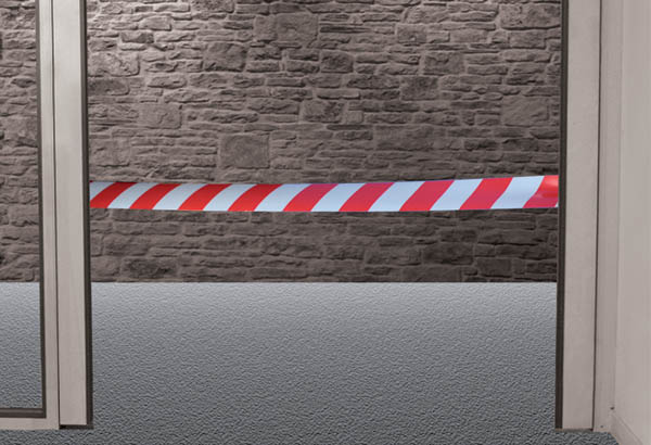 Ruban de signalisation bicolore imprimé une face - 50 mm x 100 m