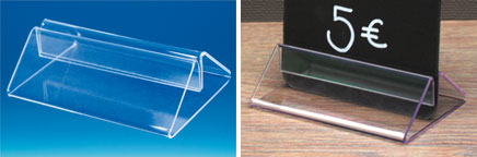 PE pinçant socle plexi - 105 x 70 mm PE pinçant socle plexi - 105 x 70 mm