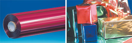 Décofilm® polypropylène à 2 faces - Rouge et Argenté - 80 cm x 40 m