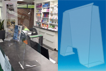 PROTECTION AMOVIBLE COVID-19 - L 730 MM *l 200 MM * H 650MM PROTECTION AMOVIBLE COVID-19 - L 730 MM *l 200 MM * H 650MM