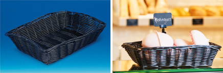 Panier rectangulaire en polypropylène noir - 280 x 200 x 60 cm