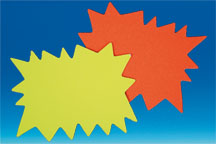 Affichettes carton fluo