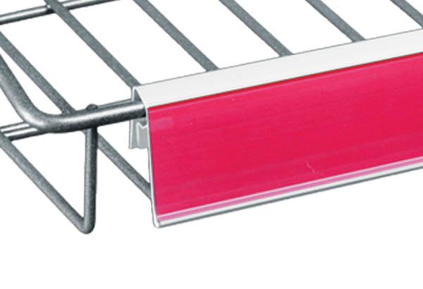 PE extrudé blanc incliné à 25° pour tablette fil - 48 x 450 mm