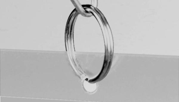 Anneau porte-clef avec fil métal de Ø 2 mm