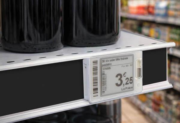 Bande décorative pour rail étiquette électronique de 100 m x 34 mm - Noir