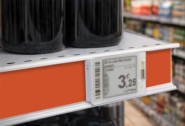 Bande décorative pour rail étiquette électronique de 100 m x 34 mm - Orange