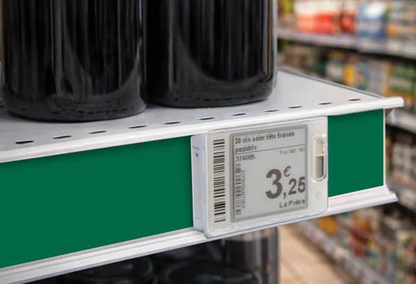 Bande décorative pour rail étiquette électronique de 100 m x 34 mm - Vert foncé