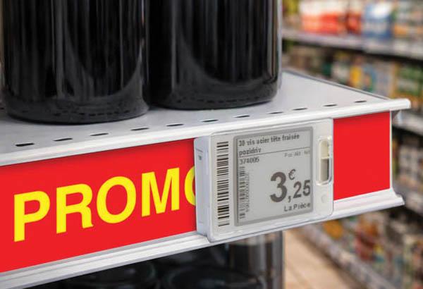 Bande décorative pour rail étiquette électronique de 50 m x 34 mm - Promotion