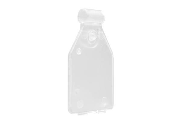 PE transparent 1 bretelle pour broche double avec fil de Ø 5 mm - 50 x 28 mm