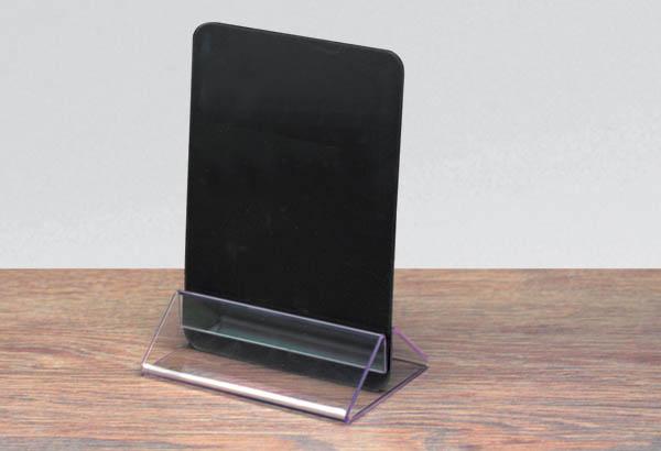 Socle porte-visuel de 150 x 70 mm en plexi transparent - Hauteur de 30 mm