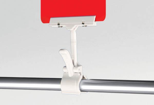 Maxi pince articulée avec ressort métal et base tube - 108 x 70 mm