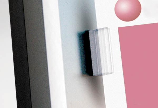 Grip en T adhésif non permanent en 75 mm - Base de 13 mm